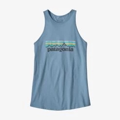 Patagonia Women's Pastel P-6 Logo Organic Cotton High Neck Tank Top