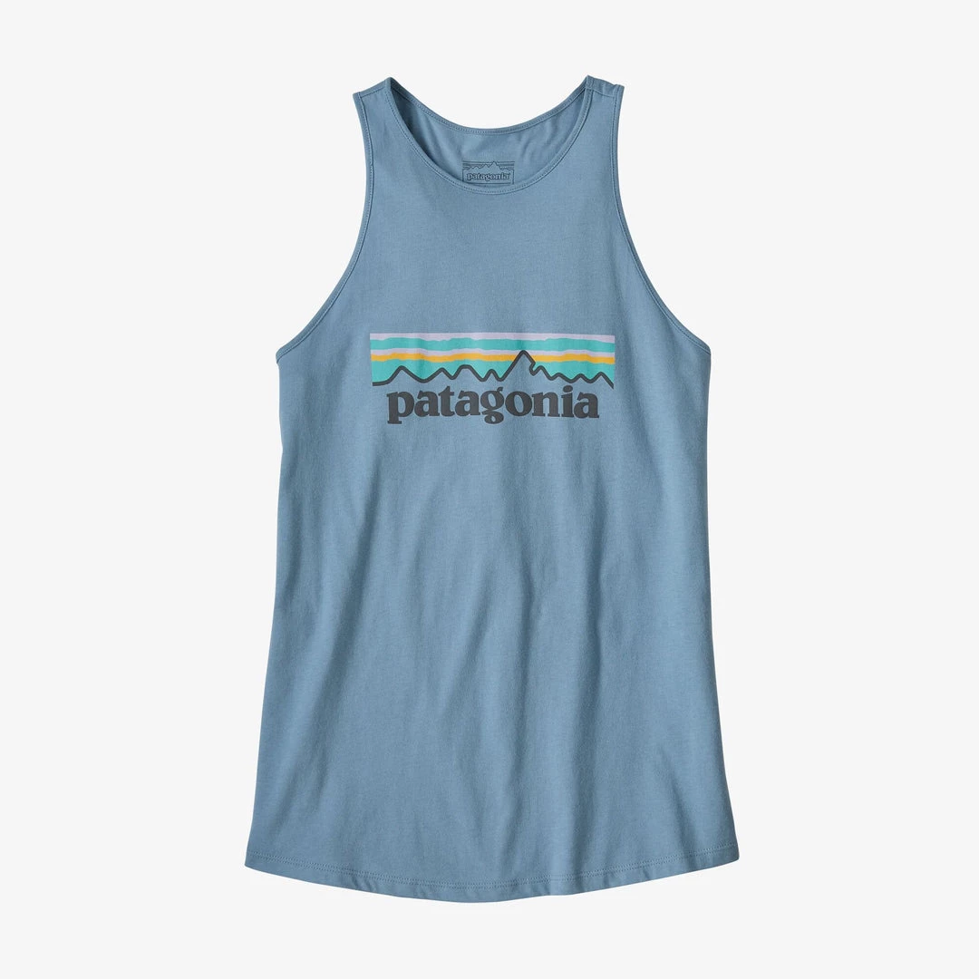 Patagonia Women's Pastel P-6 Logo Organic Cotton High Neck Tank Top 3 Patagonia Women's Pastel P-6 Logo Organic Cotton High Neck Tank Top