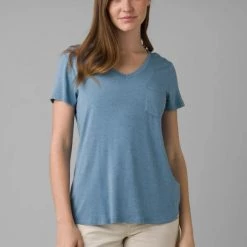 PrAna Women's Foundation Short Sleeve V-Neck